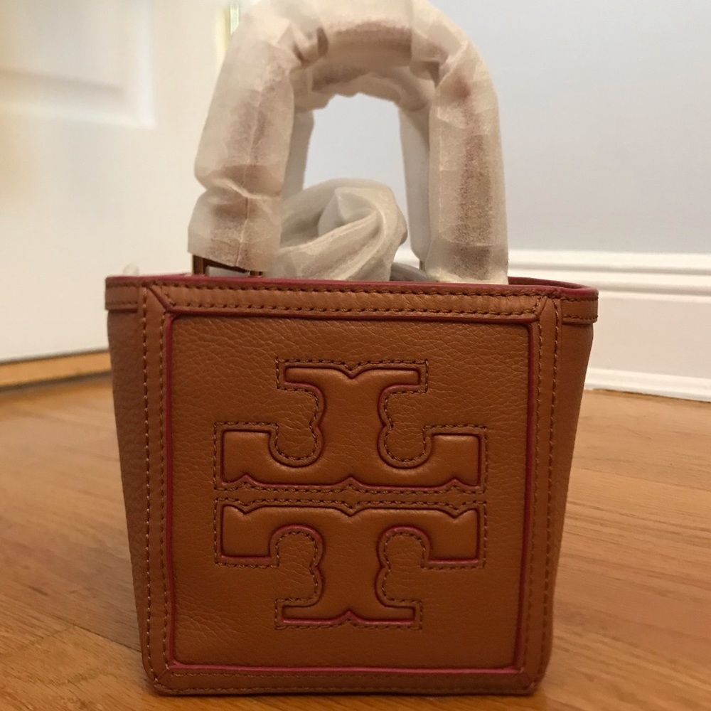 Tory Burch Mini Jessica Crossbody Tote Vachetta